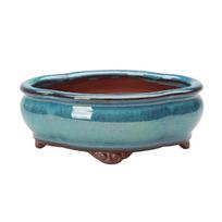 Keraminiai gėlių vazonai su drenažo skyle Elegantiški Kvėpuojantys Grubaus molio Bonsai vazonai namų buto biuro dekorui