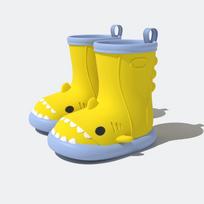 Shark Cartoon Non-Slip Rain Boots for Kids – Soft Sole, Mid-Calf Design for Boys and Girls 190 (Inner Length 19cm, Fits Foot Length 18cm) citrinos geltonos spalvos