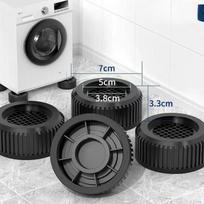 4 vnt Stiprina skalbimo mašiną Antivibraciniai trinkelės Guminės pėdos Kojos Kilimėlis Tyli skalbimo mašina Džiovintuvas Baldų atramos slopintuvų stovas 4pcs one layer juoda