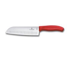 Victorinox - Santoku virtuvinis peilis SWISS CLASSIC 17 cm raudonas