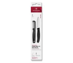 Victorinox - Rinkinys: virtuvinis peilis su skustuku SWISS CLASSIC, juodas