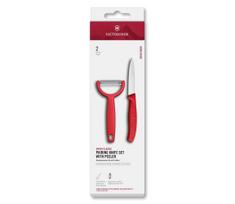 Victorinox - SWISS CLASSIC virtuvinio peilio ir skustuko rinkinys, raudonas