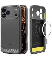 Pilkas dėklas Apple iPhone 17 Pro telefonui "Spigen Rugged Armor Mag Magsafe"