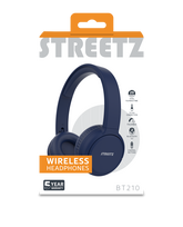 BT210 Bluetooth ausinės STREETZ, sulankstomos, mėlynos, su mikrofonu / BT210-BLU / 6612093