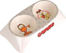 Dvigubas melamino dubuo Garfield / balta ir pilka