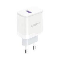 USB-A 18W tinklo įkroviklis telefonui, baltos spalvos