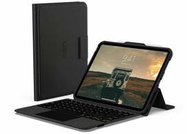 Urban Armor Gear 4Kom UAG klaviatūros dėklas su integruotu jutikliniu skydeliu, skirtas „iPad 10.9“ ir „11“ – karinio lygio apsauga ir atspari išsiliejimui klaviatūra – juodas