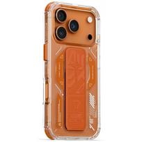 Skinarma Helio iPhone 17 Pro Case - Magnetic Charging + Grip Stand, Orange