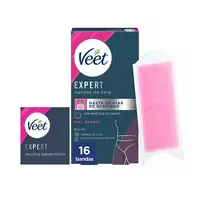 Veet Expert bikini depiliacinės vaško juostelės normaliai odai 16 U