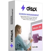 Displ, Digital Signage CMS, Screen Management type, 1 year