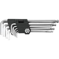 Šešiakampių raktų rinkinys HEX, su šarnyru, 1.5-10mm, 9vnt