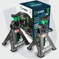 Automobilinės atramos Wuber, 2 vnt., 3 t, 300–430 mm, su guminėmis apsaugomis
