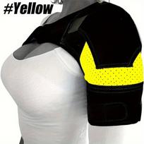 1 vnt. unisex reguliuojamas peties įtvaras sportui. , Geltona