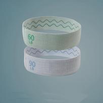 Universalus poliesterio fitneso pasipriešinimo diržas - vidutinės įtampos sporto juosta. ,  Baguio Blue 27,22 KG + Morning Mist Blue 40,82 KG