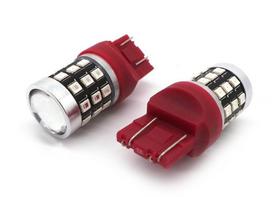 Led lemputė MotoLEDy T443, W21/5W LED-pirn 7443 12-24V 1100lm CANBUS punane