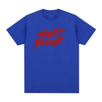 Vasaros vyriški medvilniniai marškinėliai Daft Punk Viršūnės T-shirt'ai Vyriški laisvalaikio drabužiai Unisex Moteriška mada Vienspalviai trumpomis rankovėmis Streetwear M