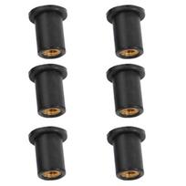 M5 guminis WellNut 5mm metrinis motociklo priekinis stiklas Well Nut Wellnuts žalvariniai veržlai 50 vnt