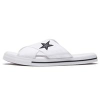 Converse One Star Šlepetės Patogios Laisvalaikio Guminis Padadas Šlepetės Moteriškos Šlepetės Baltos Juodos 565530C 35.5