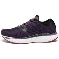 Saucony Hurricane 22 Patogus Tinklelio Amortizacija Lengvas Neslystantis Atrama Žemi Bėgimo Bateliai Moteriški sportbačiai Violetiniai Juodi S10544-20 36