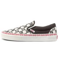 Vans Slip-On Triušio Metų Zodiako Odinis Audinys Šachmatinė Lenta Žemi Skate Batai Unisex Sportbačiai Juodi Balti VN0A5JLXBMA 34.5