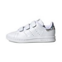 Adidas Originals Stan Smith Velcro Laisvalaikio žemi vaikiški kedai Vaikiški kedai Balti Sidabriniai EE8484 30½