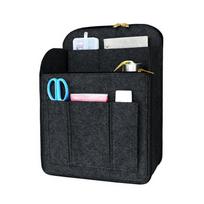 Daug kišenių įdėklas-organizuoklis ilgam Champ kuprinės laikymo krepšiui Veltinio kuprinės vidinė krepšio įklotas 31x24.5x11cm pilka spalva
