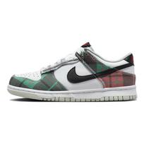 Nike Dunk Low SE GS Tartan Plaid Kids Sneakers White University-Red Black DV8919-100 38.5