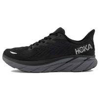 Hoka One One Clifton 8 Marathon Running Shoes Fabric Shock Absorption Non-Slip Wear-Resistant Low-Top Running Shoes Women Sneakers Black 1121375-BBLC 37