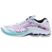 Mizuno Wave Lightning Z7 Neslystantys Patvarūs Žemi Tinklinio Bateliai Unisex sportbačiai Balti Violetiniai V1GA220053 42