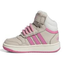Adidas Neo Hoops Mid 3.0 Non-Slip Wear-Resistant Breathable High-Top Walking Shoes Baby Shoes Gray Pink IF7756 25