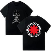 Red Hot Chili Peppers Grupės Medvilniniai Retro Marškinėliai Vyriški Vasariniai Laisvalaikio Kvėpuojantys Drabužiai Unisex Trumpomis Rankovėmis Patogūs Marškinėliai Y2K XS juoda