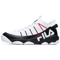 FILA Spaghetti Audinio Sintetinės Odos TPU Patogūs Universalūs Vidutinio Aukščio Retro Krepšinio Batai Vyriški Kedai Balti Juodi F12M014115FWB 42.5