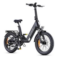 ENGWE L20 3.0 Boost 20'' riebios padangos elektrinis dviratis 250W 75Nm Boost galia pilnos pakabos kompaktiškas elektrinis dviratis su 48 V 13.5 Ah baterija juoda