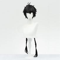 Anime Wuthering Waves Rover Cosplay Wig Male Black Short Hair 90CM Long Braid Main Character Resonator Halloween Party as the picture-One Size