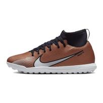 Nike Jr. Mercurial Superfly 9 Club Anti-Slip Shock Absorption Durable Mid-Top Kids Soccer Shoes Kids Soccer Shoes Metallic-Copper DR6073-810 33.5