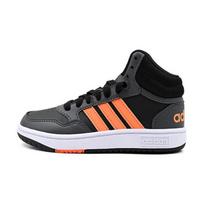 Adidas Neo Hoops 3.0 Mid K Audinys Kasdieniai Neslystantys Patvarūs Vidutinio Aukščio Vaikams Riedlenčių Batai Vaikams Sportbačiai Juodi Oranžiniai HQ4492 35