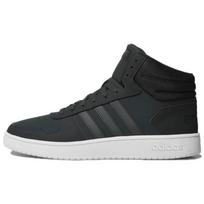 Adidas Neo Hoops 2.0 Mid Patogūs neslystantys krepšinio bateliai Vyriški sportbačiai Anglies Juodi EE7380 41⅓