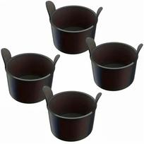 4 vnt. Oro keptuvės silikoniniai kepimo puodeliai, kiaušinių virimo forma, daugiafunkcinis garinimo, keksiukų, pyragaičių kepimo įrankis 4-pcs juoda