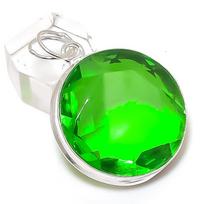 Peridoto brangakmenio 925 svarų sterlingų sidabro papuošalo pakabukas 1,77 colio