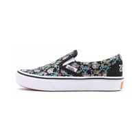 Y/Project X Vans Slip-On serijos drobės kolaboracija Madingas raštas Laisvalaikio Patvarūs Kvėpuojantys žemi vaikiški riedlenčių batai Vaikiški sportbačiai Juodi VN0A4U1S9AA 34 white