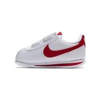 Nike Cortez serija Patogūs universalūs amortizuojantys kvėpuojantys žemi vaikščiojimo batai Kūdikių batai Balti raudoni 904769-101 27