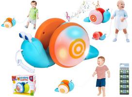Interaktyvus vaikiškas šviečiantis muzikinis žaislas Sraigė Halpix Snail Pull Along Toy