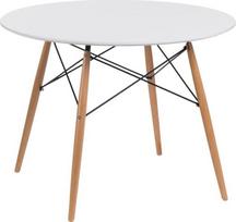 DTW 100 cm baltas/natūralus apvalus stalas