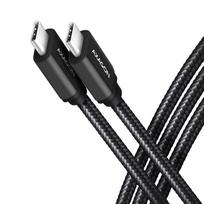 AXAGON BUCM2-CM15AB Charging cable USB-C to USB-C 2.0, 1.5 m, PD 240 W 5 A, ALU – Black