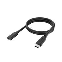 Akasa Type-C Extension Cable C(M) to C(F), 1.2 m – black