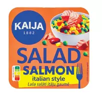 Itališkos salotos su lašiša ir daržovėmis pomidorų padaže KAIJA, 160 g