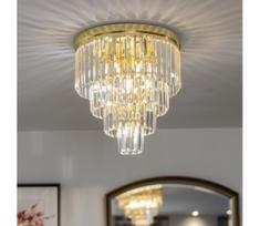 Brilagi - LED krištolinis lubinis šviestuvas MOZART 5xE14/40W/230V auksinis