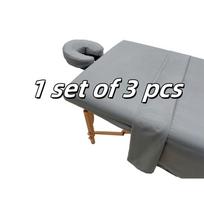 3pcs/Set Microfiber Massage Table Sheet Set Premium Salon SPA Bed Cover Unscented Flat Fitted Sheet Kit With Face Cradle Cover