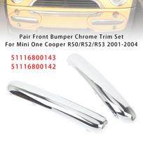 Poros Priekinio Buferio Chromuotos Apdailos Rinkinys Mini One Cooper R50/R52/R53 2001-2004