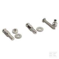 Mašininis varžtas 4x8 mm su poveržle, žalvarinis nikeliuotas PL10106